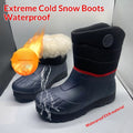 Botas de nieve de lana para exteriores, botas de trabajo con aislamiento para clima frío