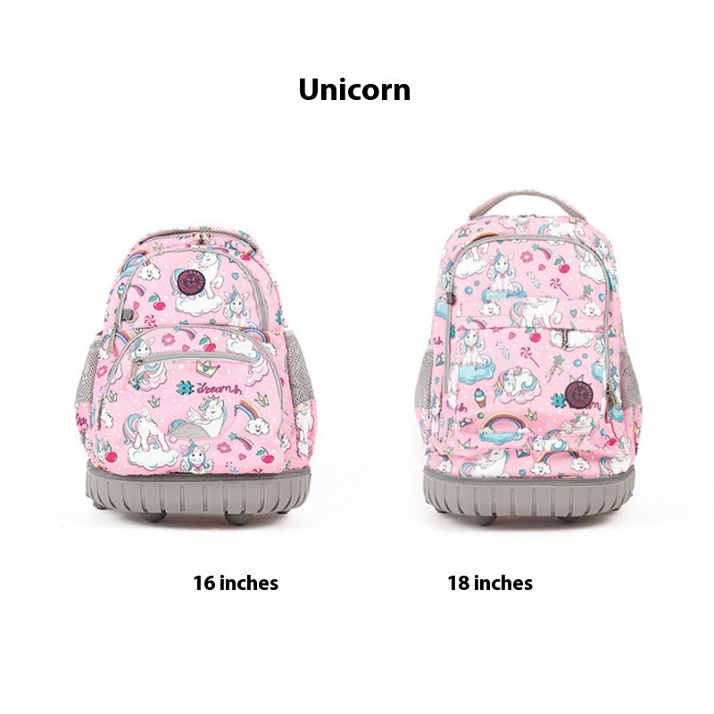 Mochila escolar con ruedas para niños, estilo coreano