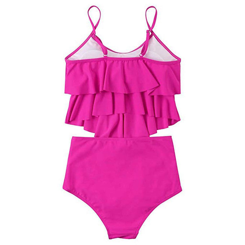 Ruffled Bikini Set Women Flounce Two Piece Swimsuit Beach Summer