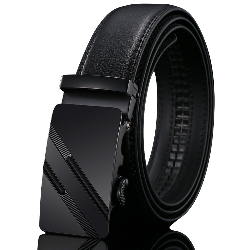 Cinturón de cuero genuino para hombre con hebilla automática
