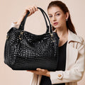 Womens Large Genuine Leather Casual Tote Bag