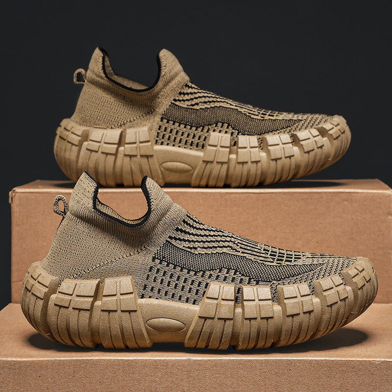 Zapatillas deportivas ligeras y antideslizantes de malla Flyknit para hombre