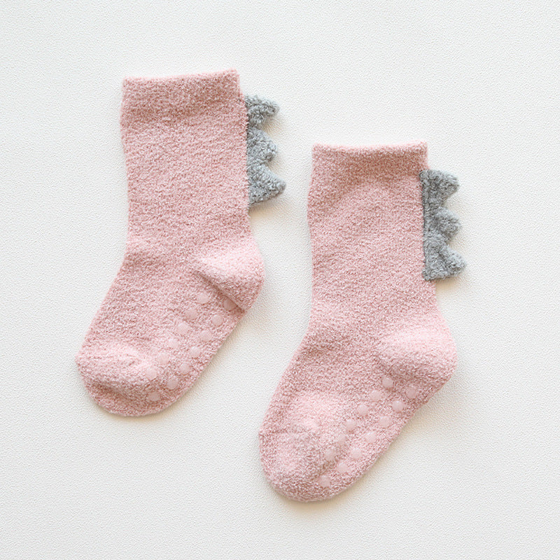 Calcetines gruesos de coral polar para bebés, perfectos para otoño e invierno.