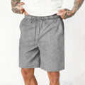 Pantalones cortos casuales de corte relajado para hombre, lavados y desgastados