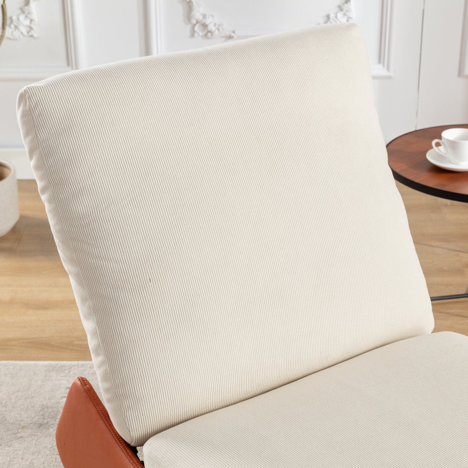 Sillón mecedor reclinable moderno, cómodo sillón mecedor para guardería con reposapiés, sillón de lectura decorativo, tapizado