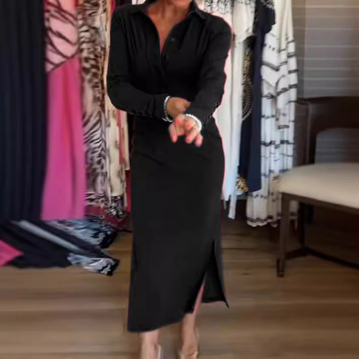 Vestido elegante de manga larga para mujer