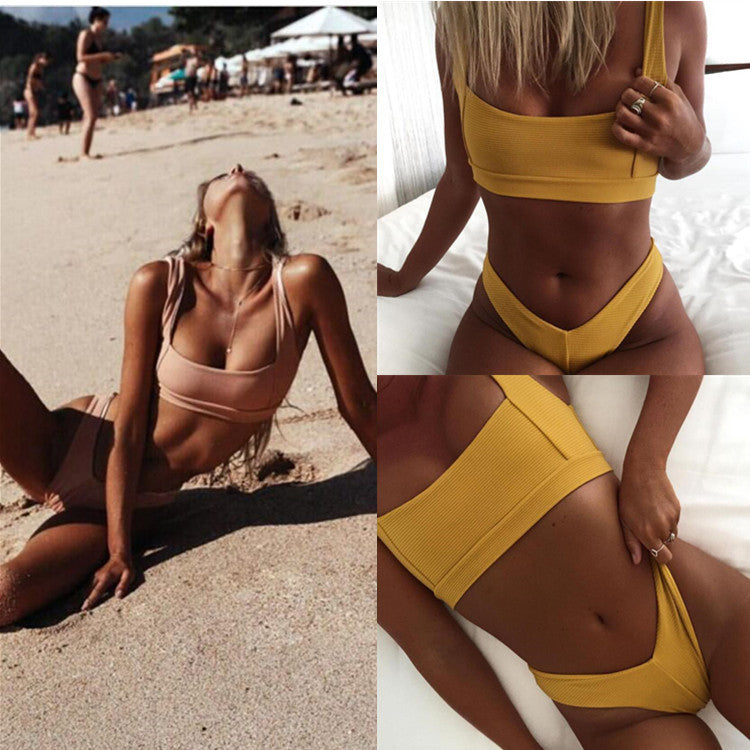 Bikini split swimsuit Women Two Piece Swimsuit Beach Vacation Summer