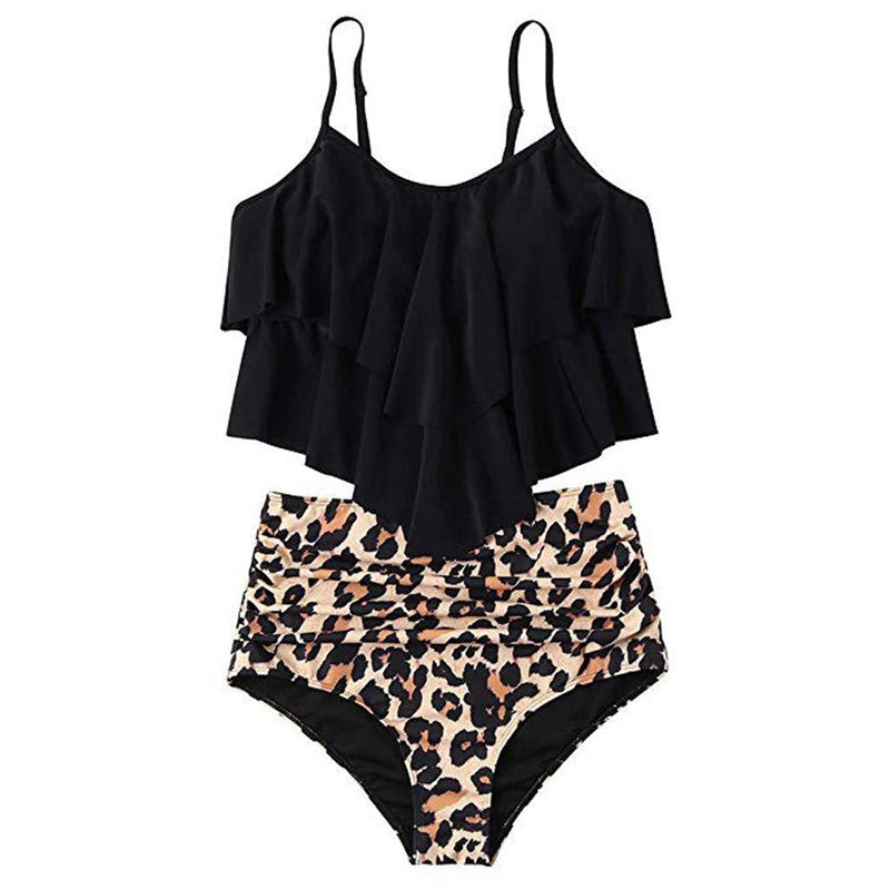 Ruffled Bikini Set Women Flounce Two Piece Swimsuit Beach Summer