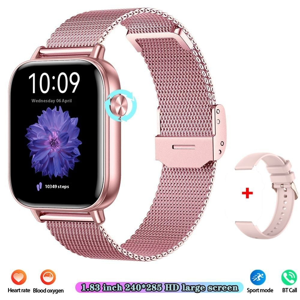 Reloj inteligente con podómetro, monitor de ritmo cardíaco, llamadas Bluetooth, pantalla táctil de 169 pulgadas, pulsera inteligente