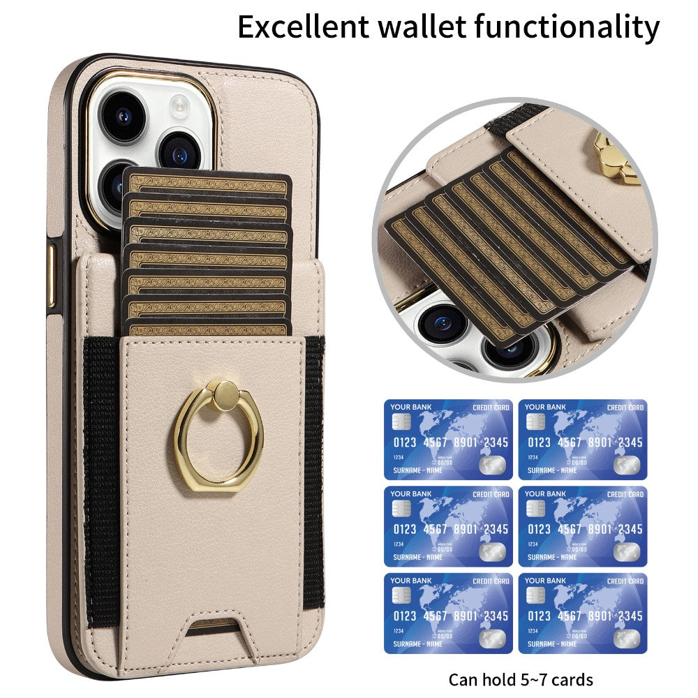 Estuche flexible para teléfono con cámara y anillo