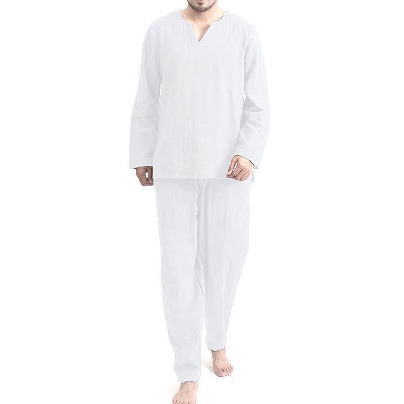 Pijama informal de dos piezas fino, transpirable y holgado.