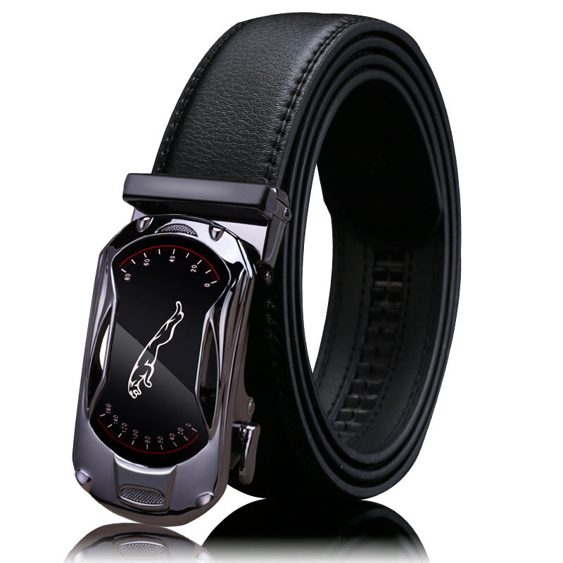 Cinturón de cuero genuino para hombre con hebilla automática