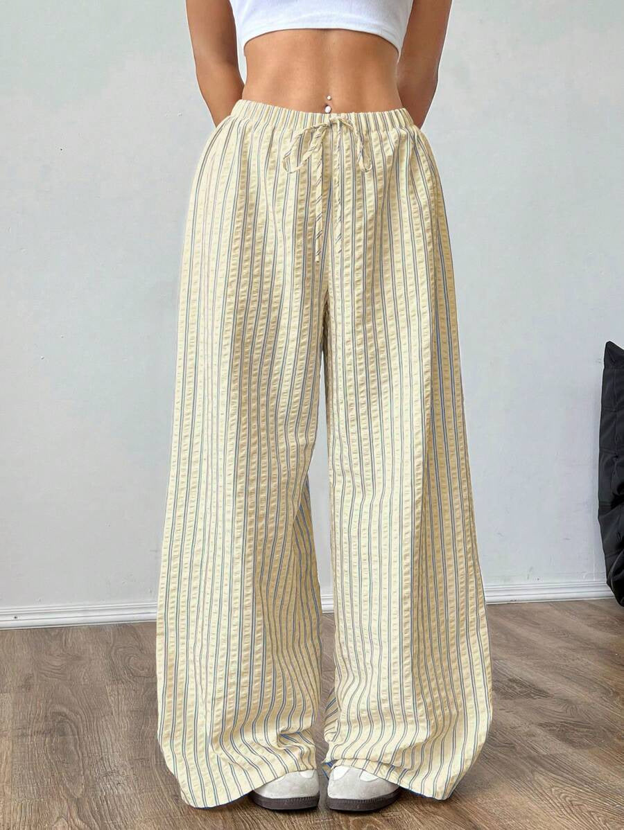 Waist-cinched Versatile Elegant Pleated Casual Pants