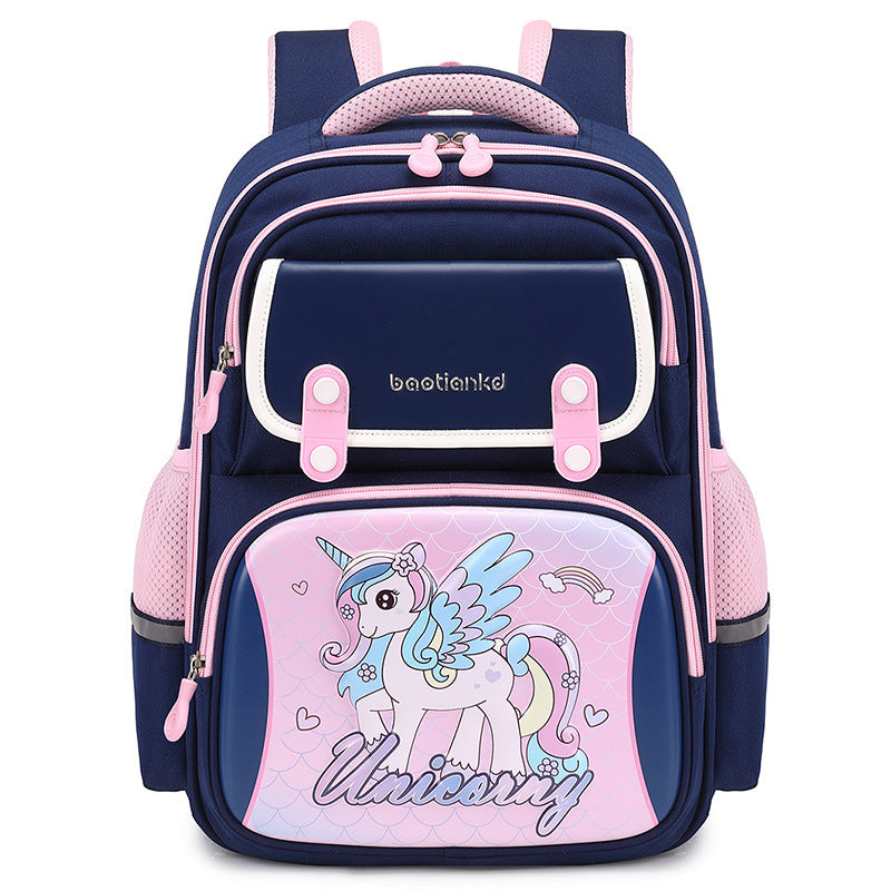 Mochila escolar para niños, ligera, de gran capacidad y con dibujos animados.