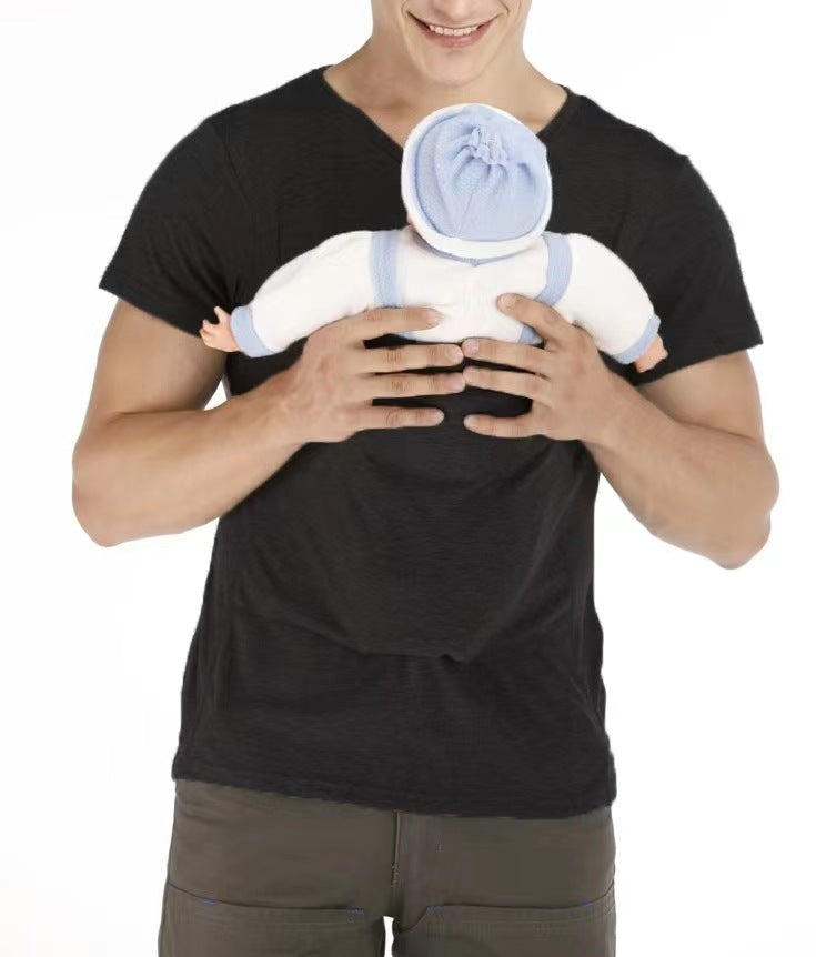 Camiseta informal multifuncional de manga corta y cuello redondo