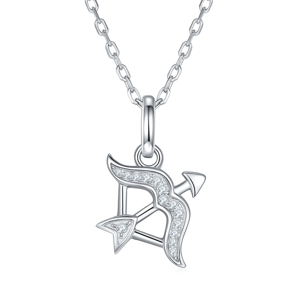 12 Zodiac Signs Sagittarius Set With Top quality Moissanite Luxurious And Fashionable Light Luxury Trend Jewelry Silver Necklace Pendant Silver plated Platinum