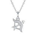 12 Zodiac Signs Sagittarius Set With Top quality Moissanite Luxurious And Fashionable Light Luxury Trend Jewelry Silver Necklace Pendant Silver plated Platinum