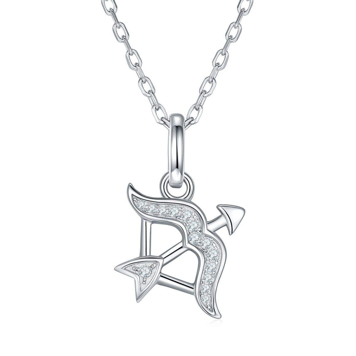12 Zodiac Signs Sagittarius Set With Top quality Moissanite Luxurious And Fashionable Light Luxury Trend Jewelry Silver Necklace Pendant Silver plated Platinum