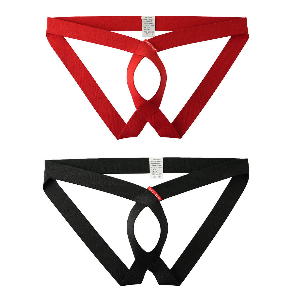 Mens Sexy Hollowed-out Personalized Briefs Stylish No-pull T-back Thongs For A Bold Modern Look