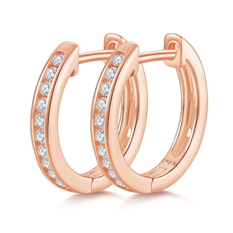 Top-quality Moissanite Luxury And Fashionable Light Luxury Jewelry Silver Stud Earrings S925 Silver Plated Platinum