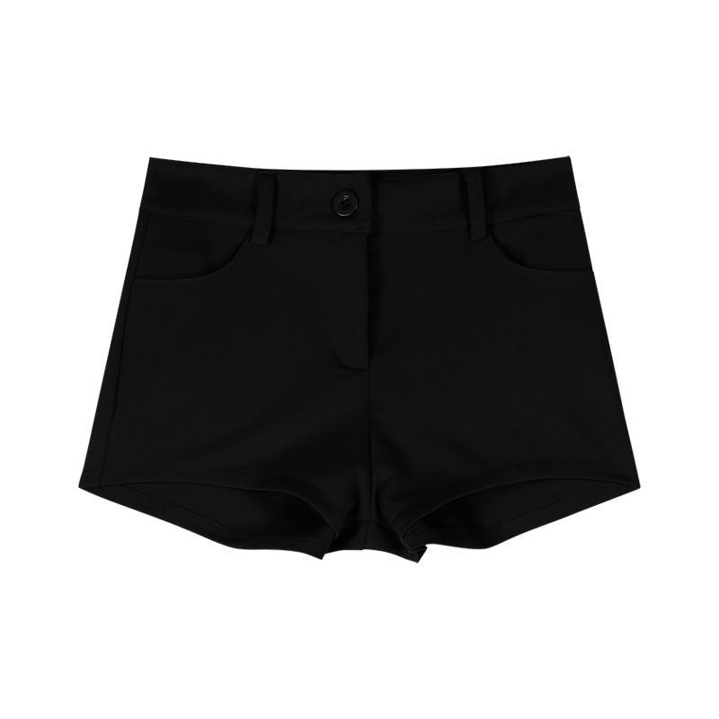 Womens White Tight Casual Ultra-Short Shorts