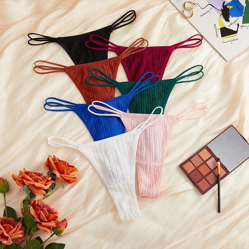 Women's Spaghetti Strap Alphabet Thong