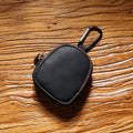 Cartera pequeña de piel de vaca con cremallera