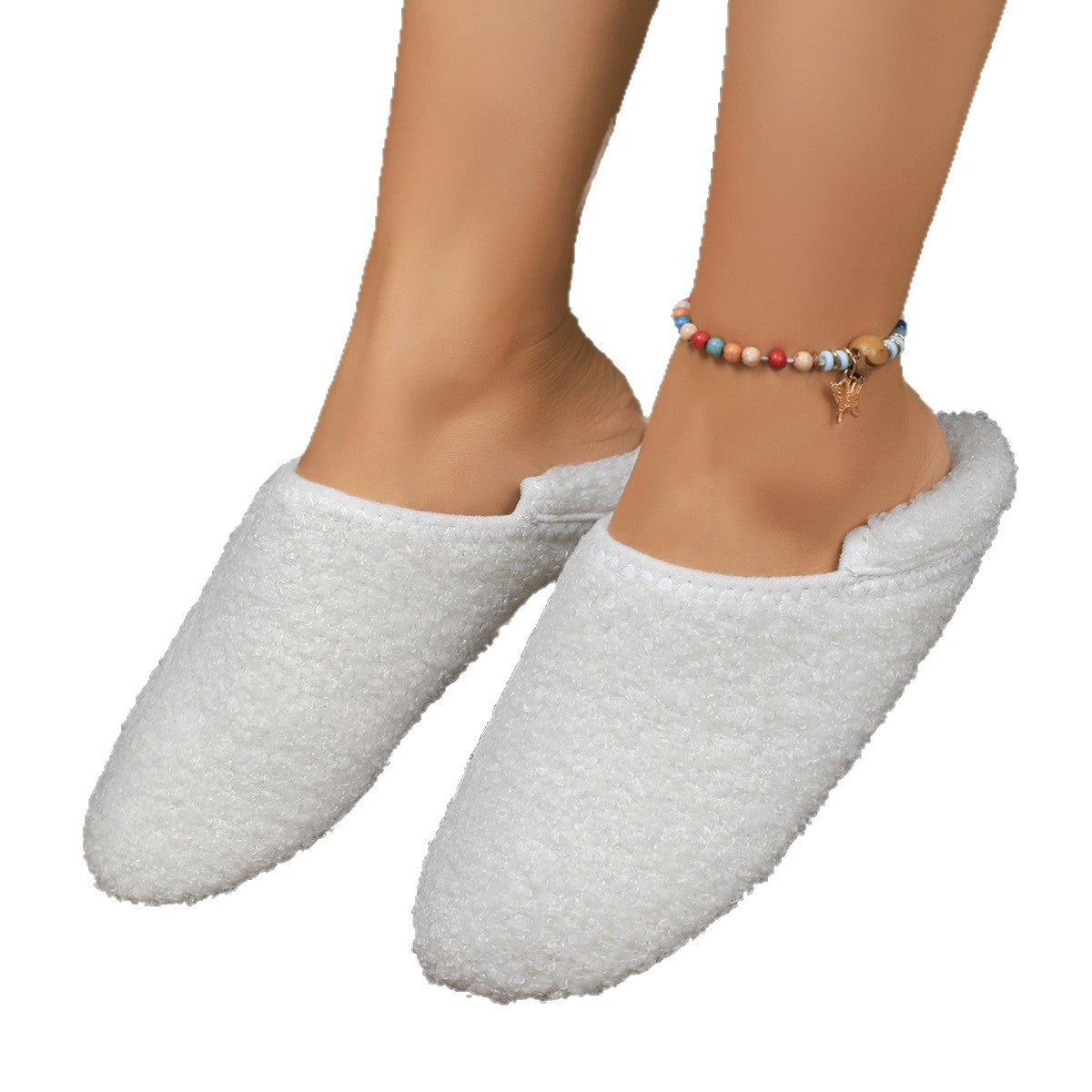 Fleece-lined Extra-thick Warm Mens Slippers With Soft Soles For Outdoor Wear
