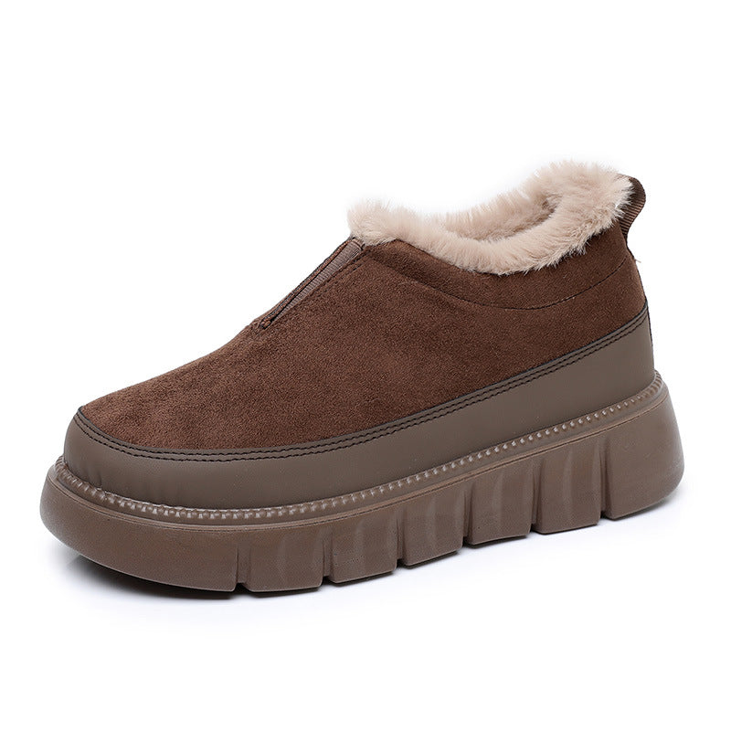 Botas de nieve con aislamiento grueso y suela blanda para mujer