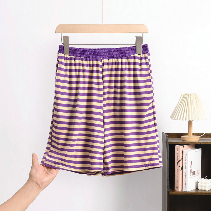 Japanese-style Loose-fitting  Wearable Large-size Bit-cotton Loungewear Pants