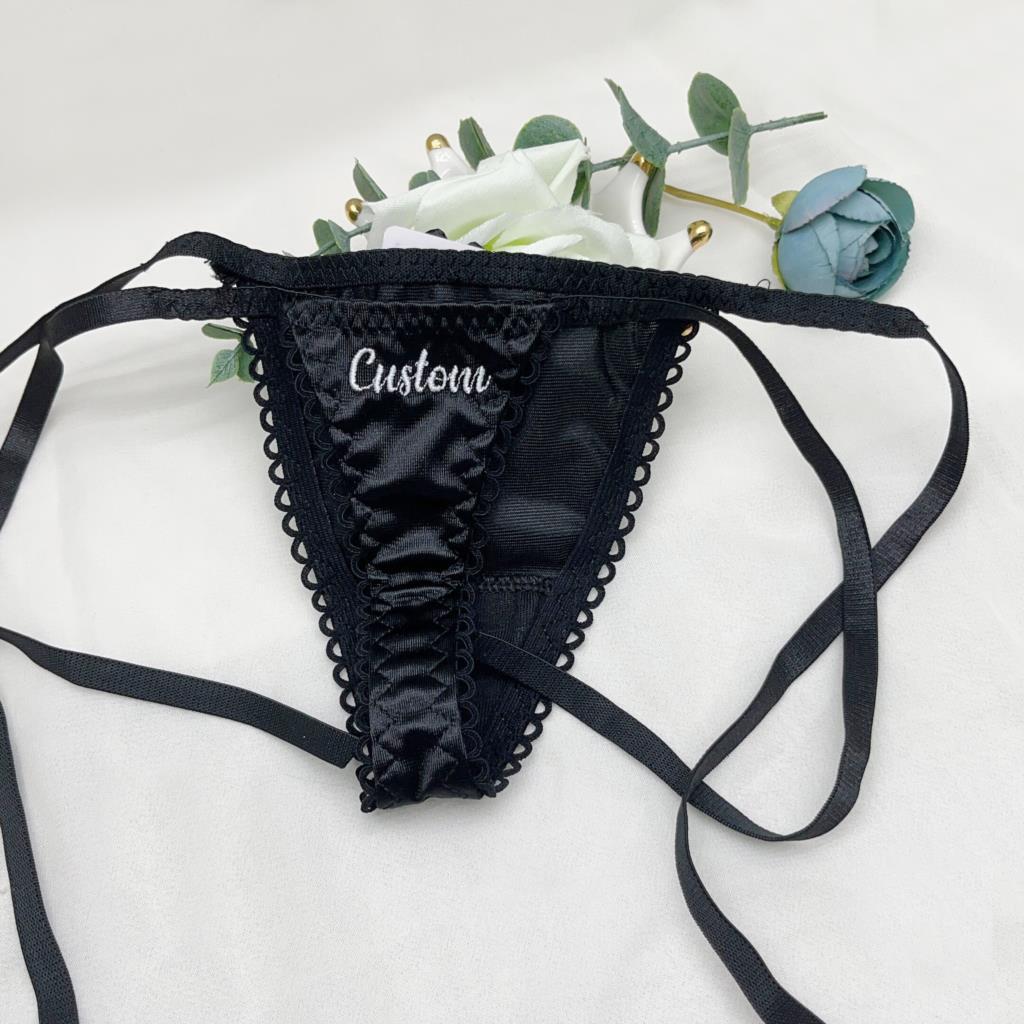 Women's Transparent Low Waisted Lace Up Thong