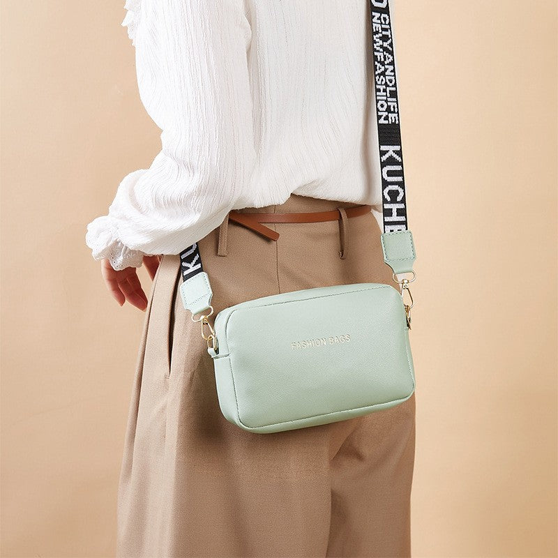 Bolso bandolera para mujer, estilo moderno y transfronterizo, con cremallera.