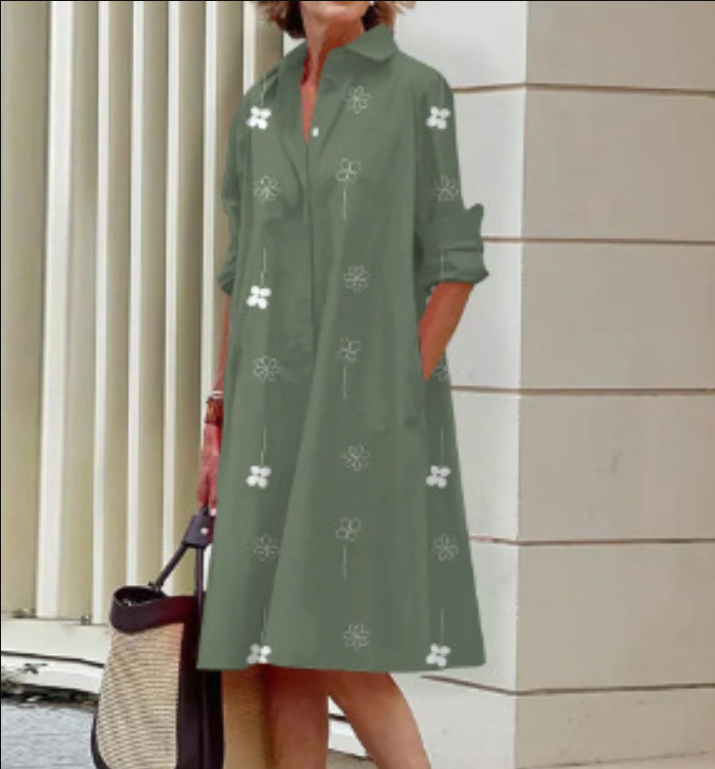 Vestido camisero holgado de verano para mujer, talla grande