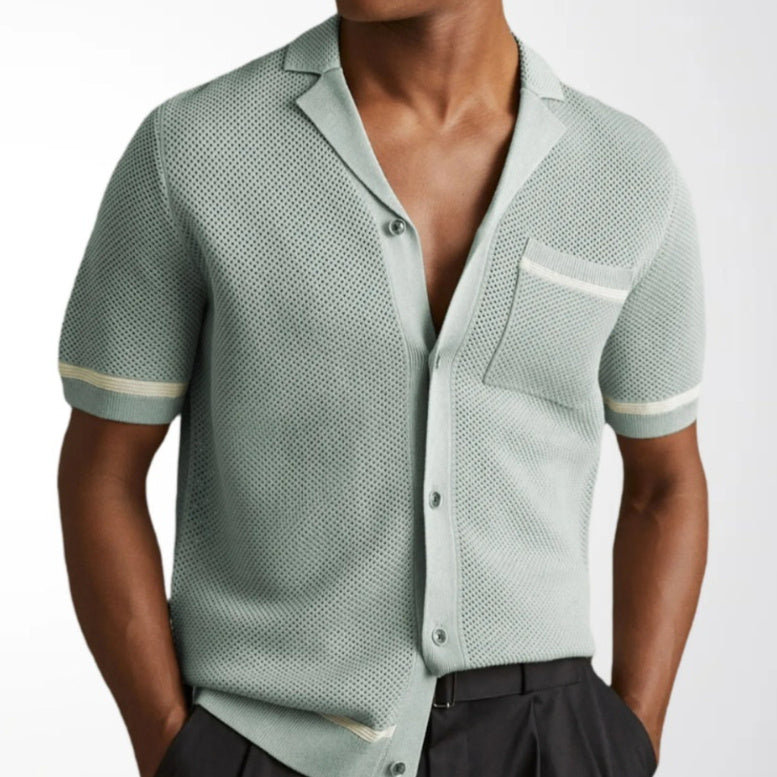 Top de punto calado informal de verano para hombre