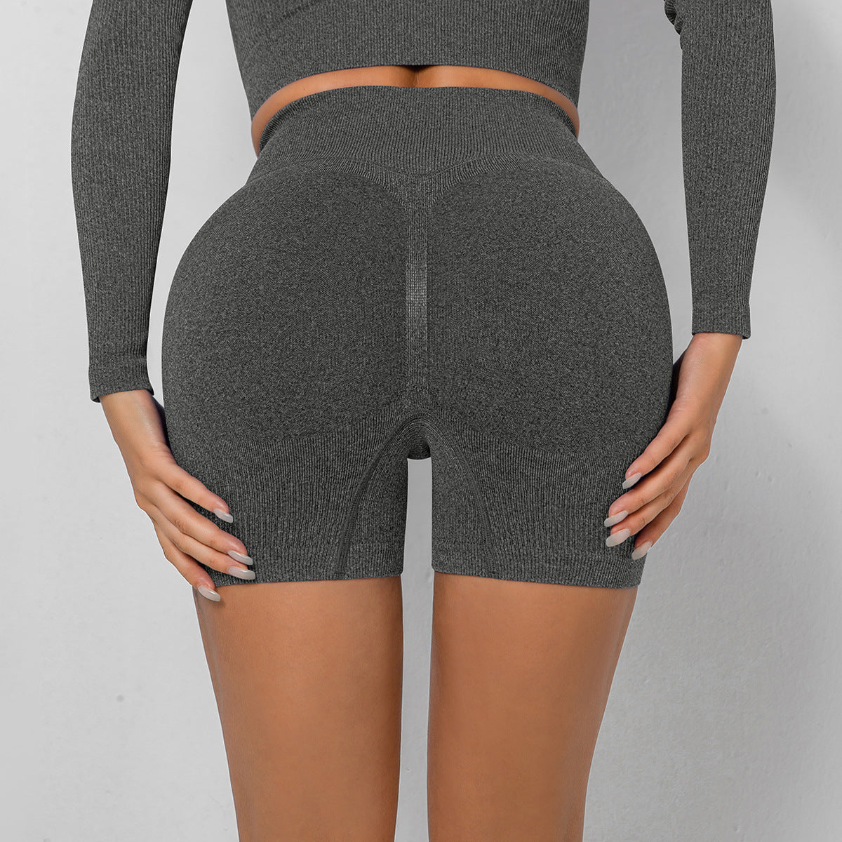 Leggings deportivos de cintura alta, pantalones cortos deportivos y de fitness