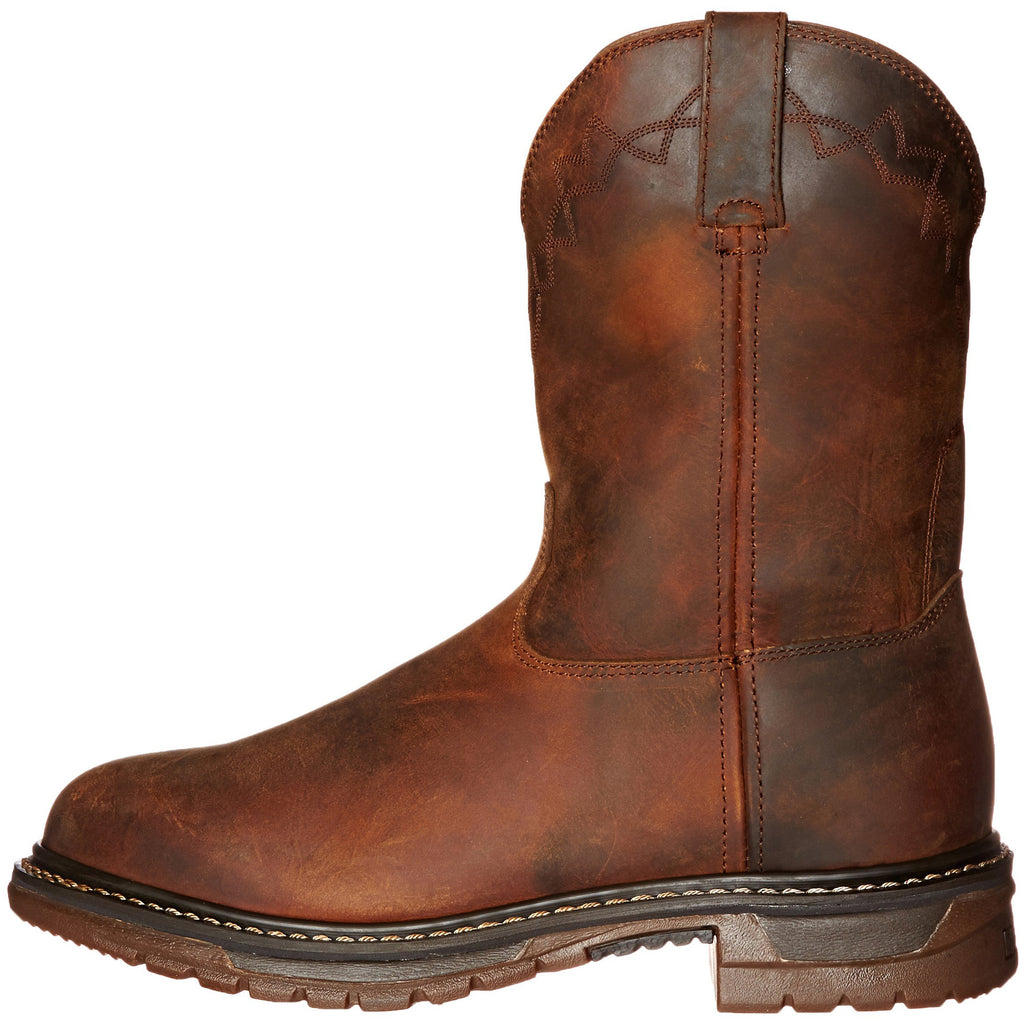 Botas de moto para hombre con punta redonda, cómodas, tacones bajos y puños elásticos.