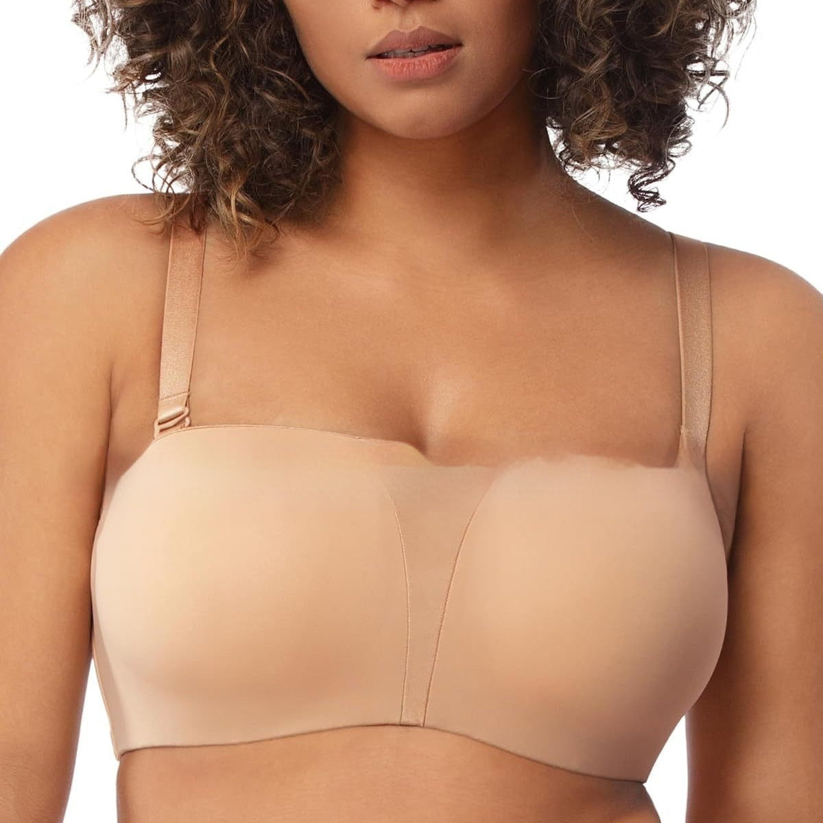 Sujetador sin tirantes para mujeres con busto grande, disponible en tallas de cobertura completa.