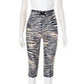 Sexy Lace Leopard Print Cropped Tight Straight-leg Pants