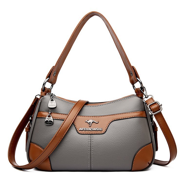 Elegante bolso de hombro de verano en color contrastante para mujer
