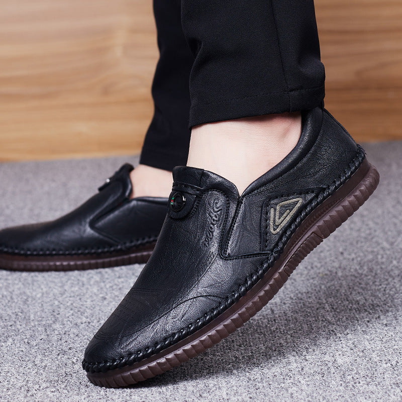 Zapatos casuales de cuero suave y transpirable para hombre