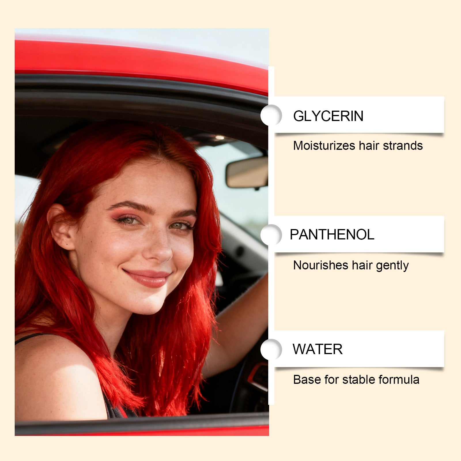 Bright Red Temporary Hair Spray For Everyday Styling And Careeasy To Apply Long-lasting Color And Moisturizing