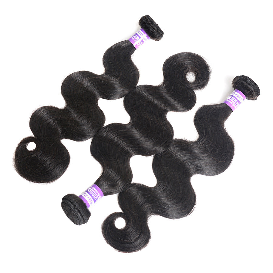 Cortina de cabello brasileño con ondas corporales