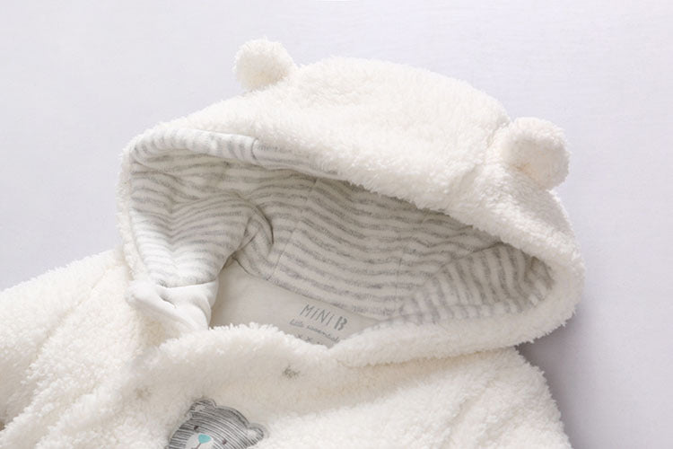 Ropa de bebé cordero invierno algodón acolchado ropa bebé recién nacido bebé engrosamiento de la piel subir ropa siamesa algodón