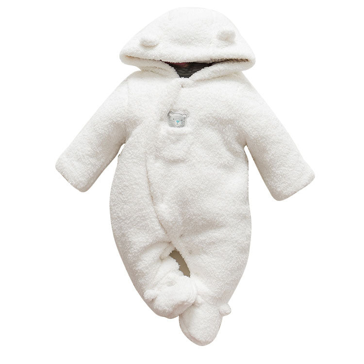 Ropa de bebé cordero invierno algodón acolchado ropa bebé recién nacido bebé engrosamiento de la piel subir ropa siamesa algodón