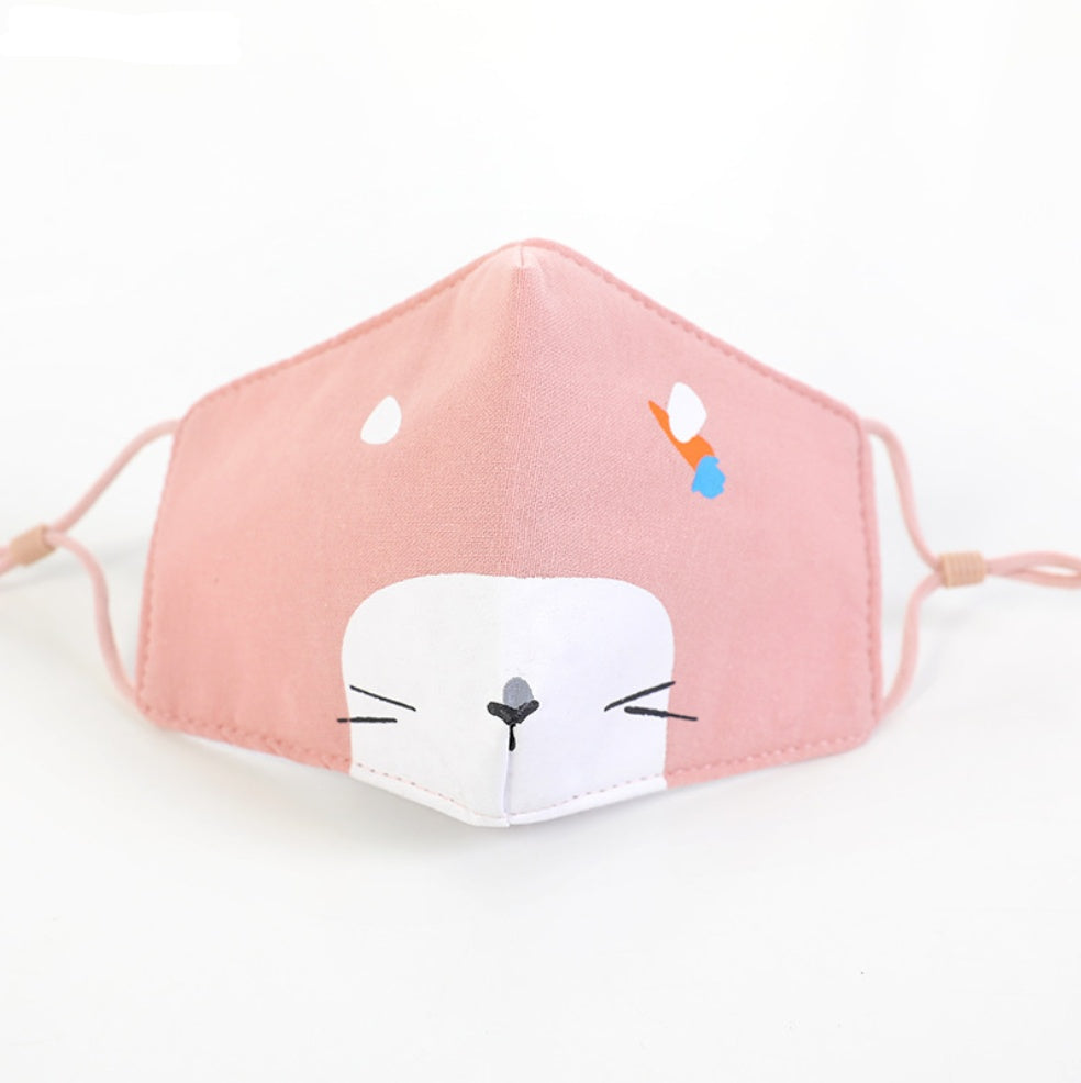 Mascarilla facial de algodón de cartón para niños y adultos