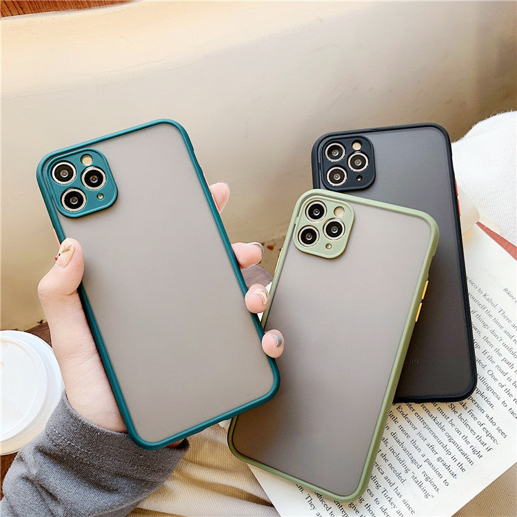 Funda de teléfono transparente esmerilada