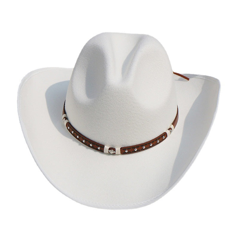 Sombrero de vaquero de lana de fieltro para montar a caballo para hombre
