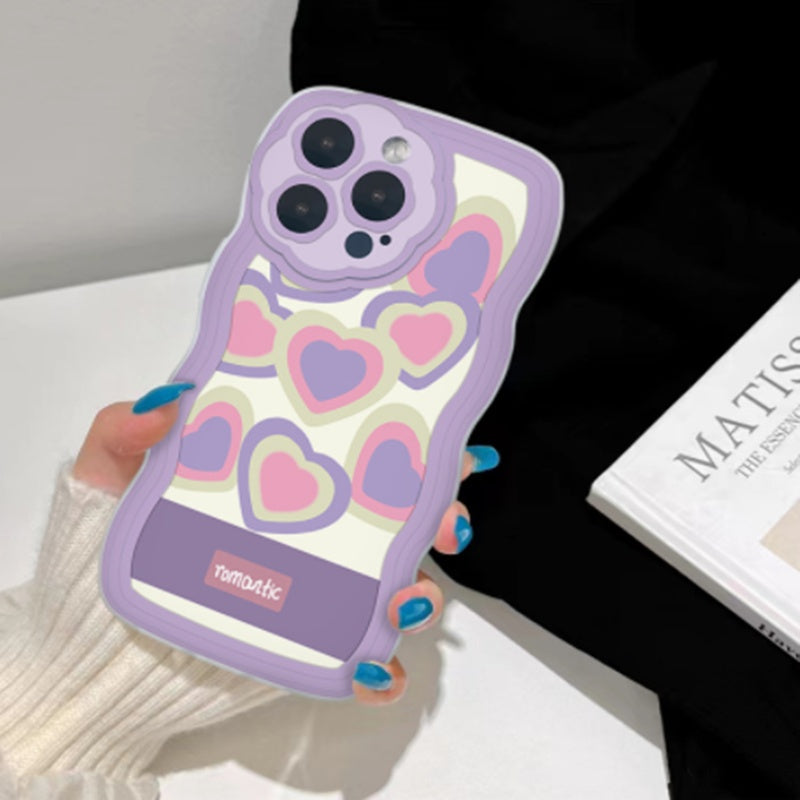 Funda protectora transparente para teléfono X Max con diseño de olas grandes