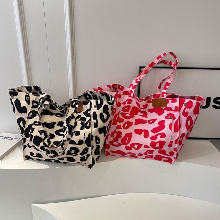 Bolso de lona elegante de gran capacidad y un solo hombro para mujer
