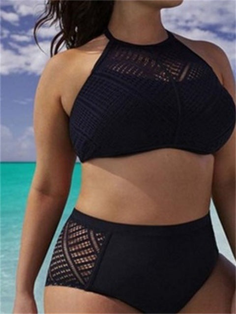 Sexy Split Bikini Set Women Halter Neck Two Piece Swimsuit Summer